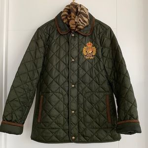 POLO RALPH LAUREN,BLUE LABEL QUELTED JACKET WIT CREST.